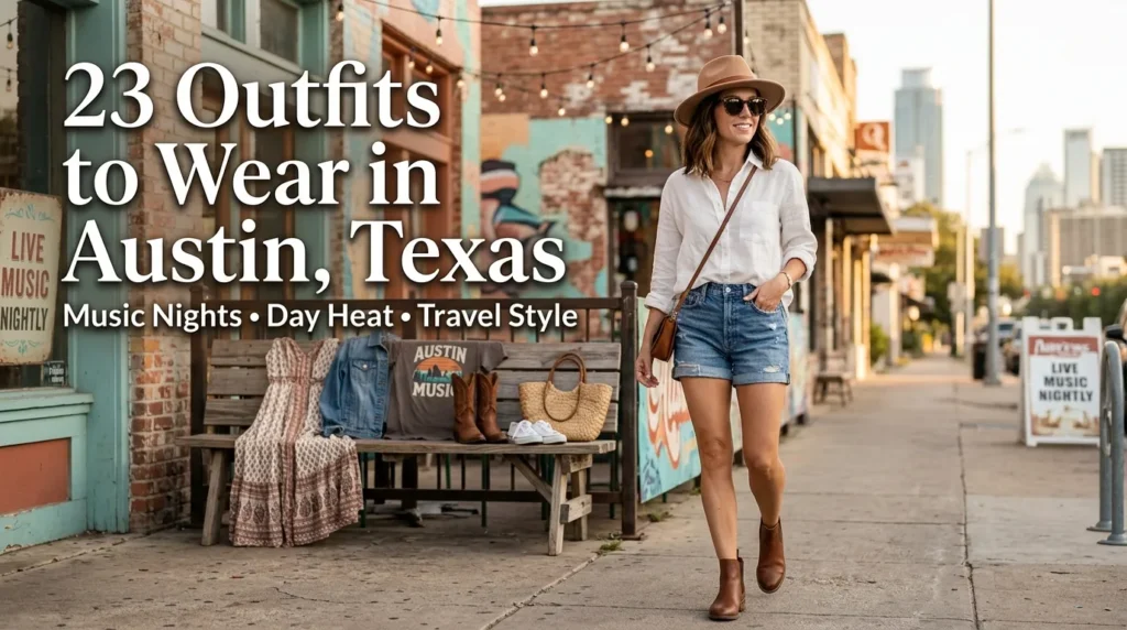 23 Outfits to Wear in Austin, Texas Checklist for Music Nights and Day Heat to Try!