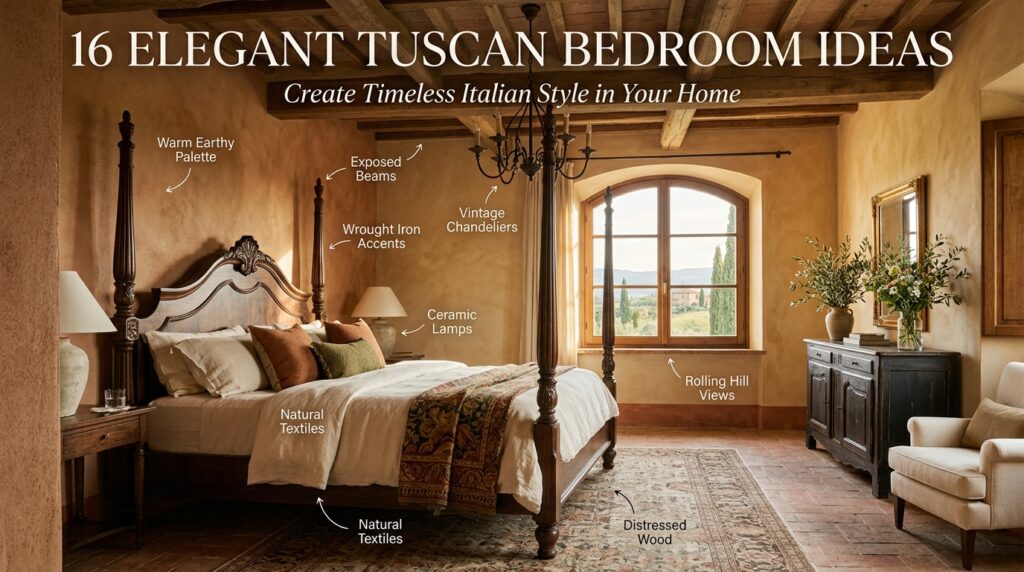 Discover 16 Elegant Tuscan Bedroom Ideas Tuscan Bedroom Ideas