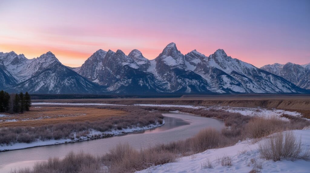 2) Grand Teton National Park: Sharp Peaks and Frosty Meadows
