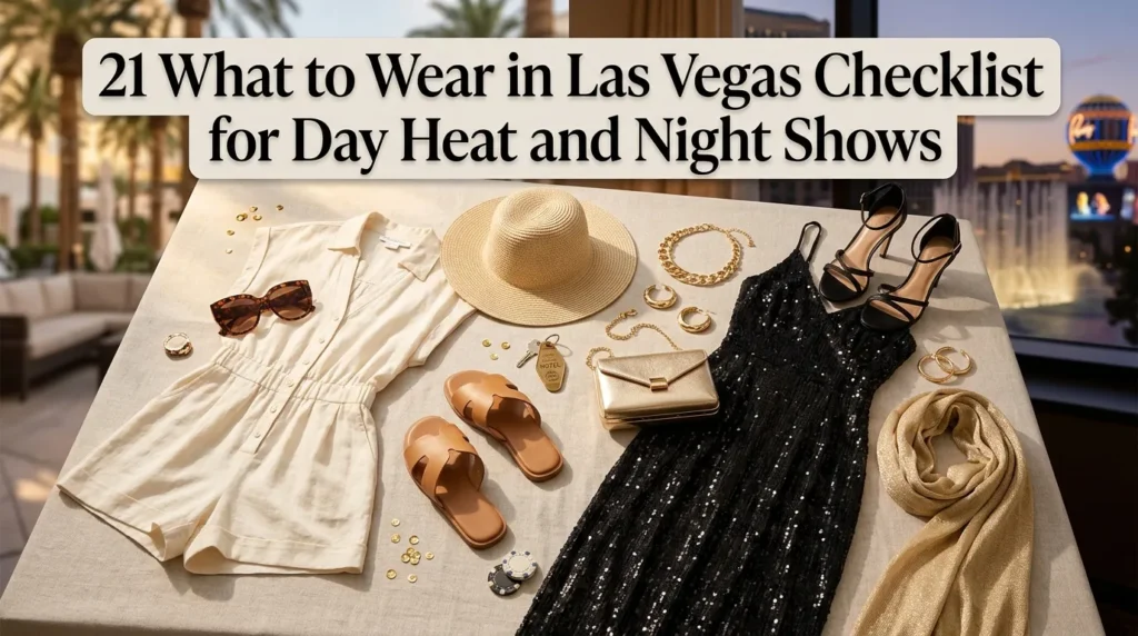 21 What to Wear in Las Vegas Checklist for Day Heat and Night Shows to Try!