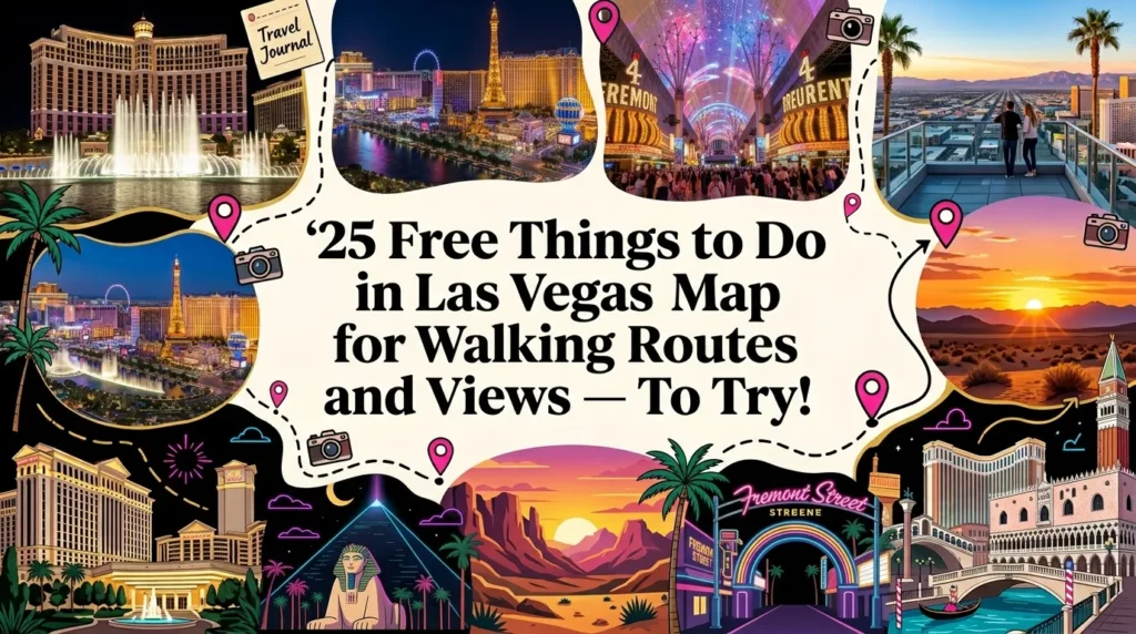 25 Free Things to Do in Las Vegas Map for Walking Routes and Views — To Try! 25 Free Things to Do in Las Vegas Map for Walking Routes and Views — To Try!