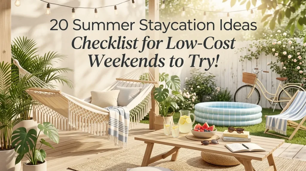 20 Summer Staycation Ideas Checklist for Low-Cost Weekends to Try!