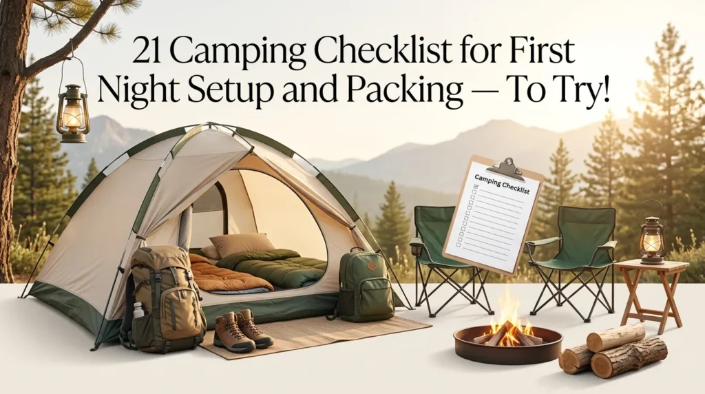 21 Camping Checklist for First Night Setup and Packing — to Try!