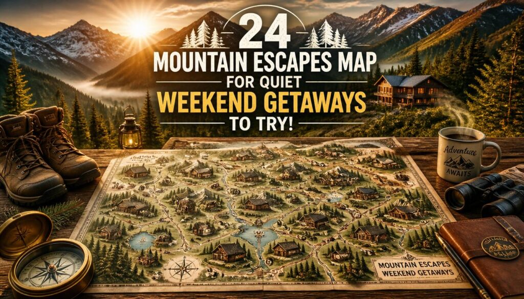 24 Mountain Escapes Map for Quiet Weekend Getaways to Try!