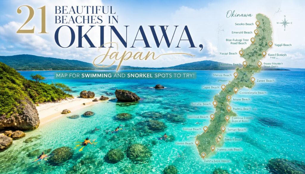 21 Beautiful Beaches in Okinawa, Japan Map for Swimming and Snorkel Spots to Try!