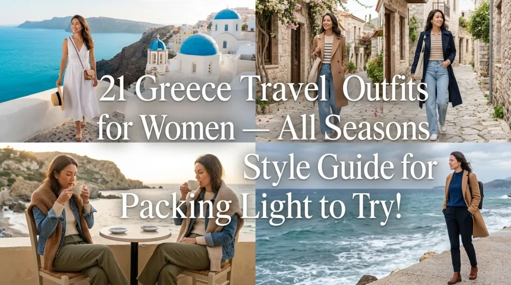 21 Greece Travel Outfits for Women — All Seasons Style Guide for Packing Light to Try!