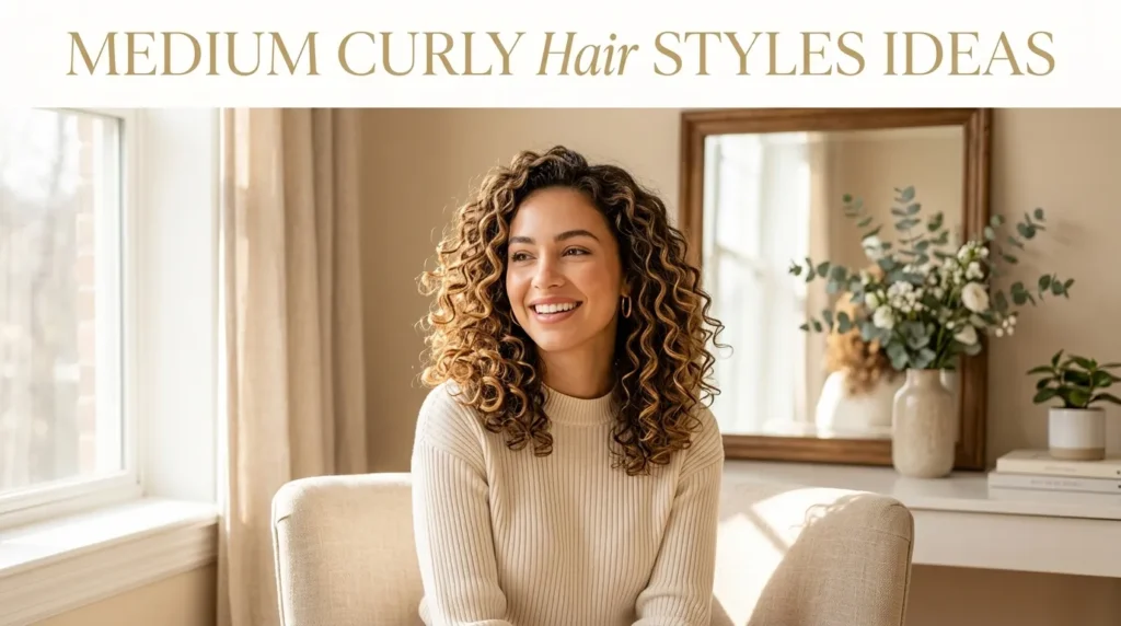 Medium Curly Hair Styles Ideas