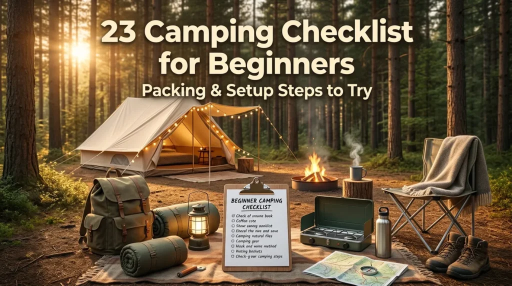 23 Camping Checklist for Beginners: Packing and Setup Steps to Try! 23 Camping Checklist for Beginners: Packing and Setup Steps to Try!