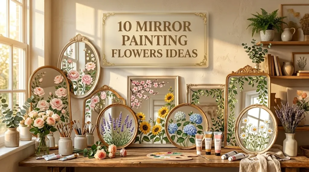 Mirror Painting Flowers