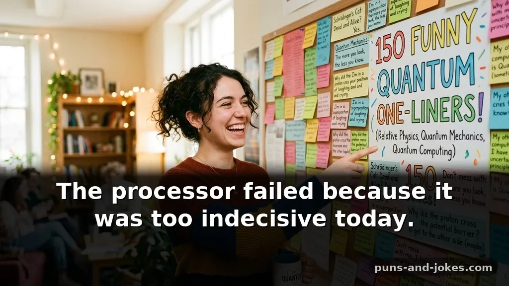 Funny Relative Physics Puns & Quantum Mechanics One-Liners for Quantum Computing