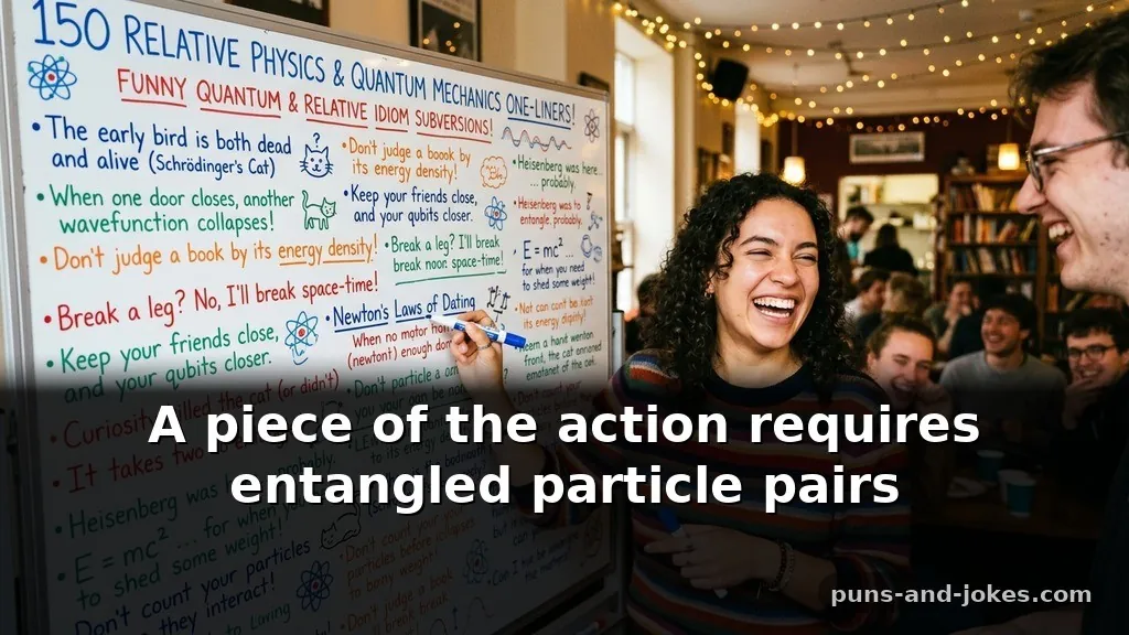 Funny Relative Physics Puns & Quantum Mechanics One-Liners Subverting Common Idioms