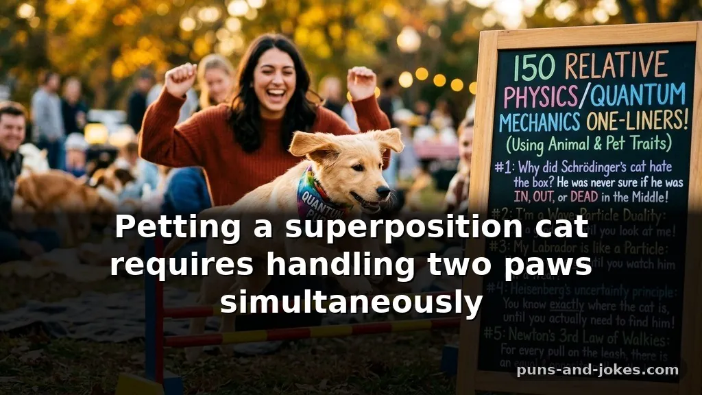 Relative Physics Puns & Quantum Mechanics One-Liners Using Animal and Pet Traits