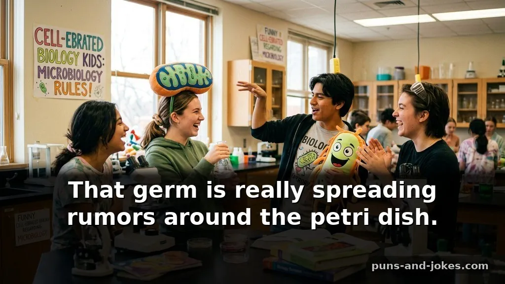 Funny Cell-ebrated Biology Puns for Kids Regarding Microbiology