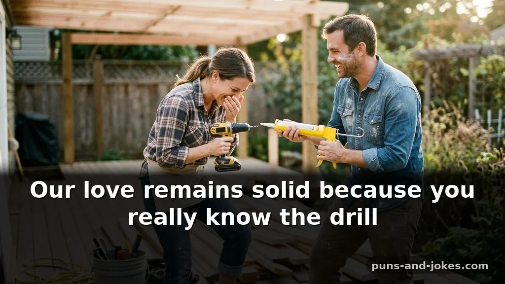 Funny Marriage Anniversary Wishes for Couples Involving Construction Tools