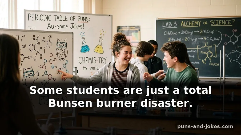 Clever Chemistry Puns for Classroom Boards About Laboratory Equipment