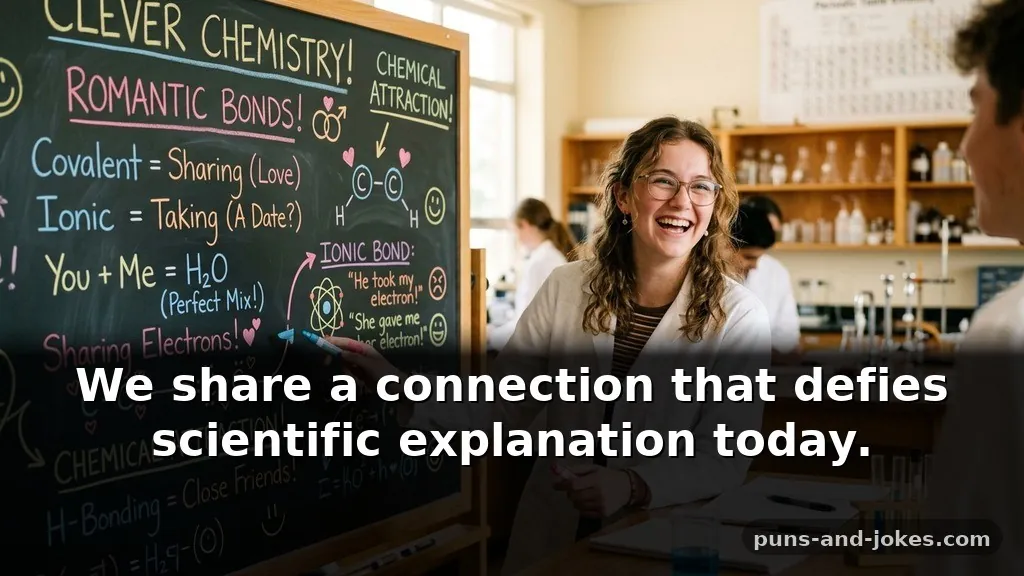 Cute Chemistry Puns for Cards About Romantic Bonds