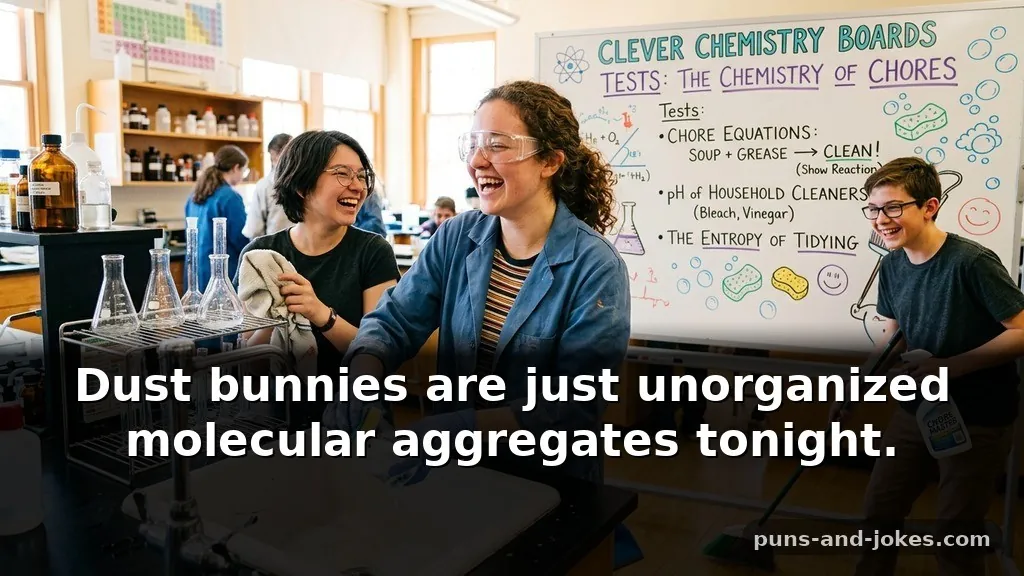 Funny Chemistry Puns for Students About Household Chores