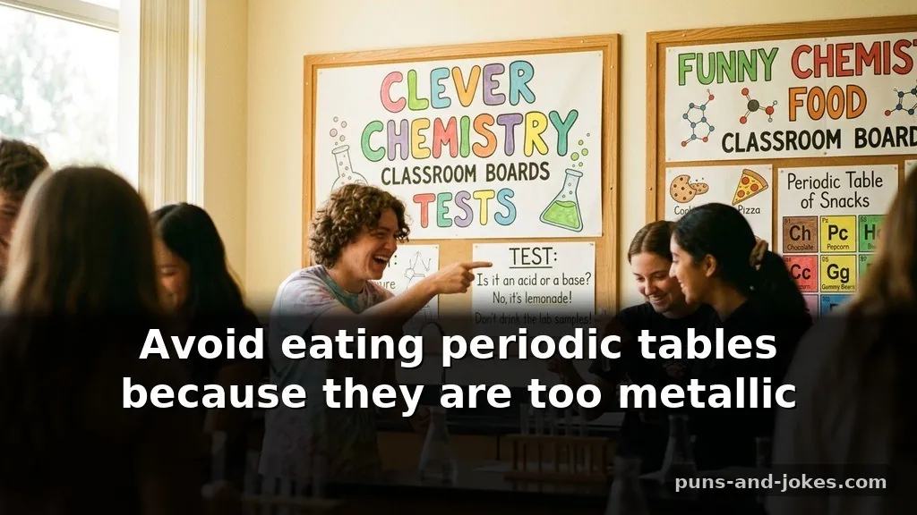 Funny Chemistry Puns About Food for Classroom Boards