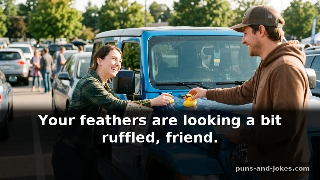 Funny Jeep Ducking Puns & Tags for Friendly Duckers Inspired by Bird Anatomy