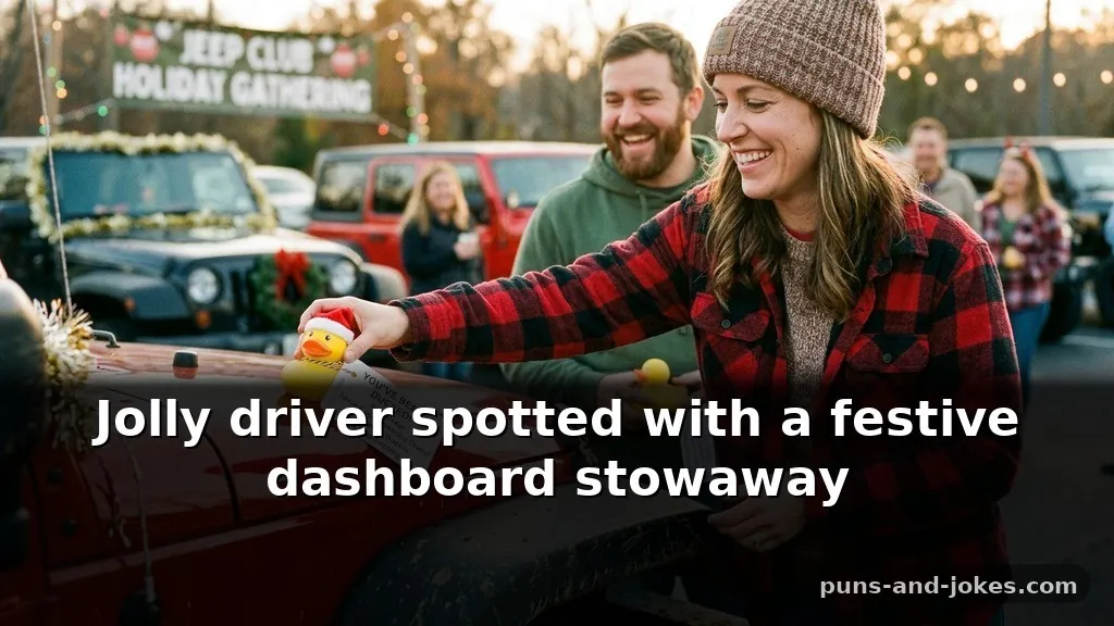 Funny Jeep Ducking Puns & Tags for Friendly Duckers for Holiday Occasions
