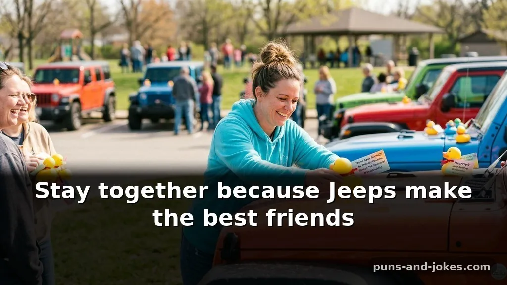 Heartfelt Jeep Ducking Puns & Tags for Friendly Duckers About Community and Kindness