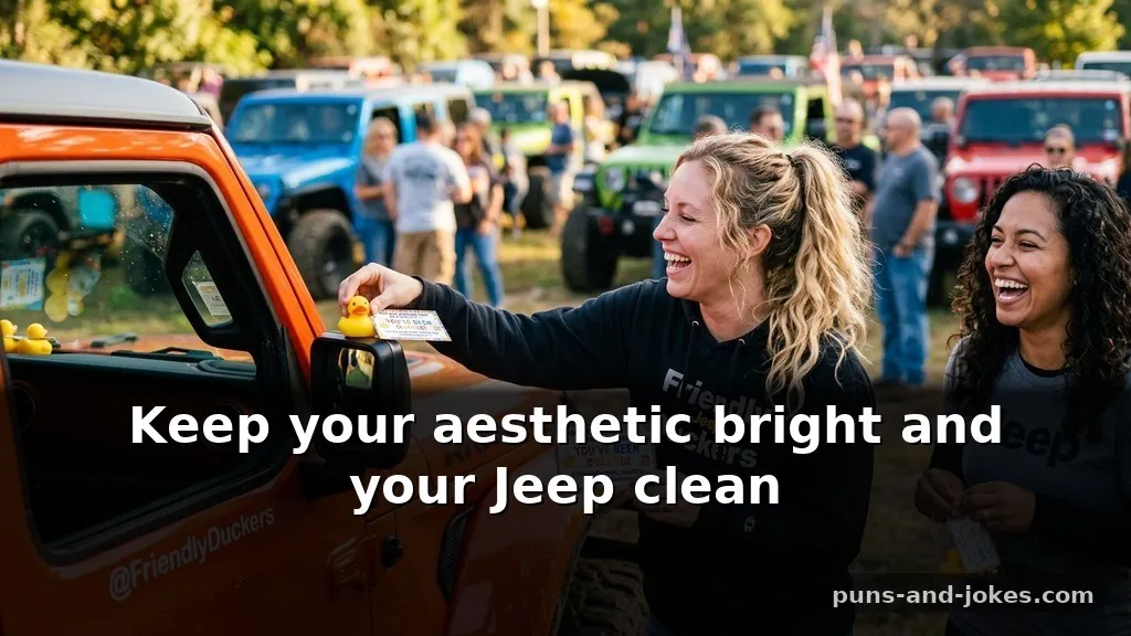Modern Jeep Ducking Puns & Tags for Friendly Duckers for Instagram Captions