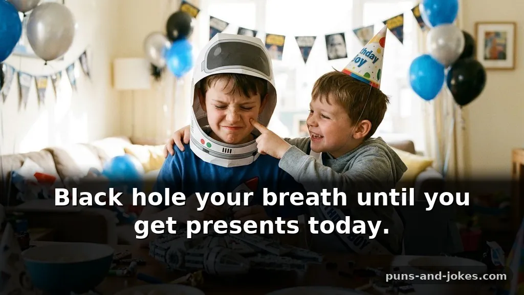 Funny birthday puns for brothers focusing on space and sci-fi