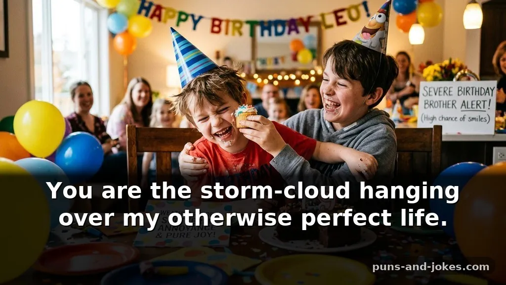 Funny birthday puns for brothers involving classic weather terms