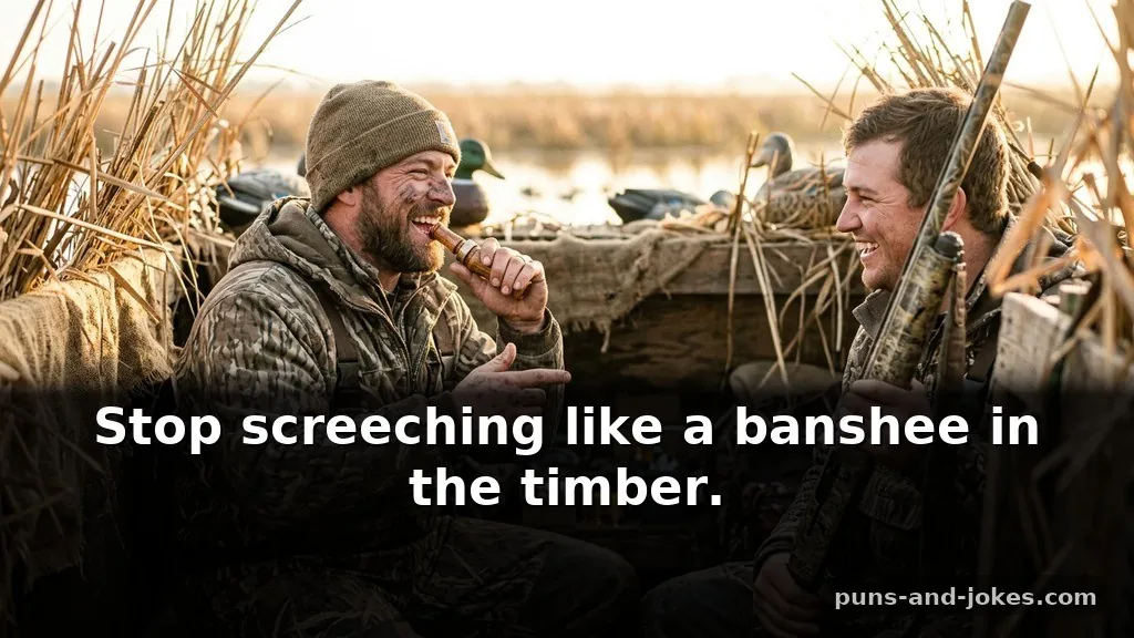 Funny Gritty Duck Hunting Puns & Blind Jokes for Hunters About Calling Techniques