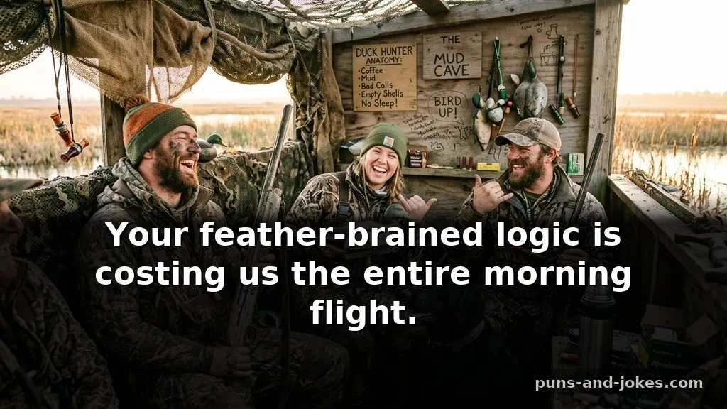 Funny Gritty Duck Hunting Puns & Blind Jokes for Hunters About Anatomy