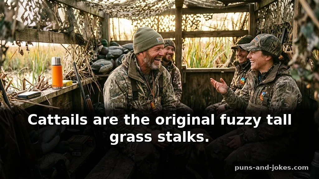 Gritty Duck Hunting Puns & Blind Jokes for Hunters About Marsh and Swamp Environments
