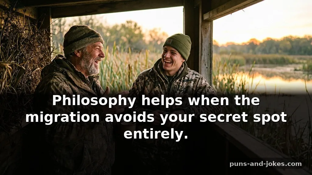 Gritty Duck Hunting Puns & Blind Jokes for Hunters for Dad Jokes About Philosophy