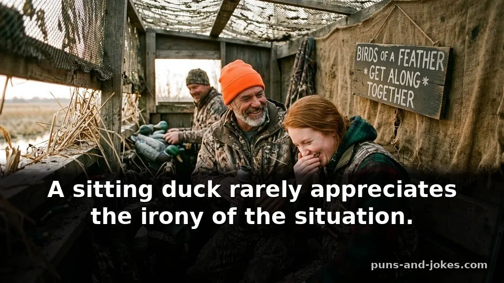 New Ideas for Gritty Duck Hunting Puns & Blind Jokes for Hunters Using Subverted Idioms