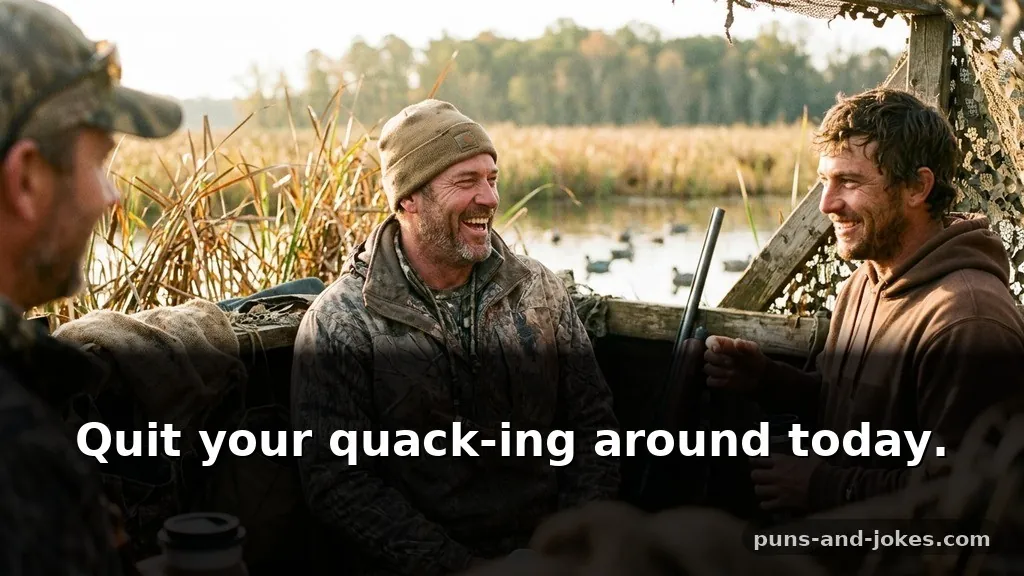 Short Gritty Duck Hunting Puns & Blind Jokes for Hunters About Sounds