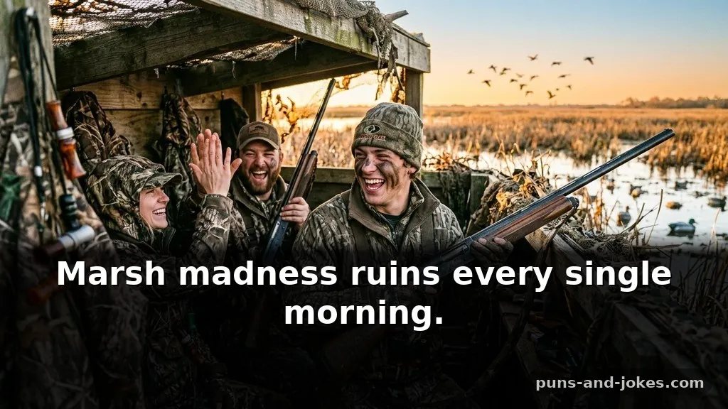 Short Gritty Duck Hunting Puns & Blind Jokes for Hunters About Locations