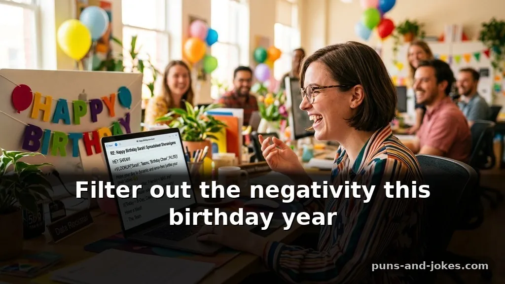 Clever Office Birthday Puns for Coworker Cards & Emails Using Spreadsheet Terms