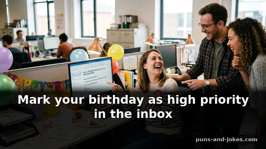 Creative Office Birthday Puns for Coworker Cards & Emails Based on Email Jargon
