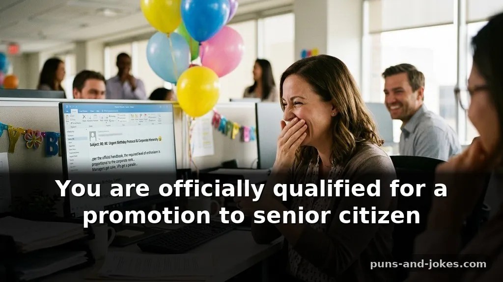 Funny Office Birthday Puns for Coworker Cards & Emails About Corporate Hierarchy