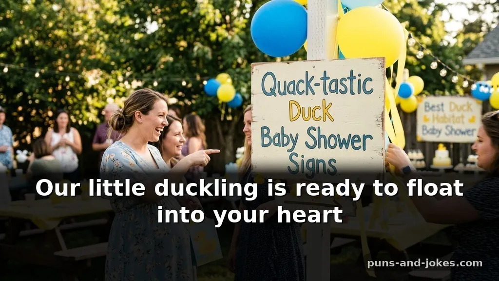 Best Duck Habitat Puns for Baby Shower Cards
