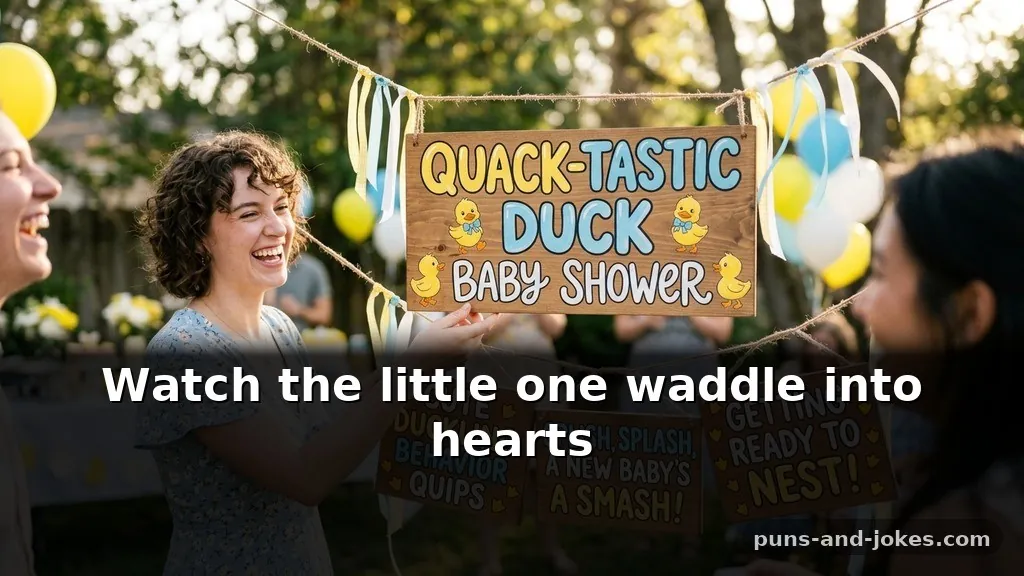 Cute Duckling Behavior Quips for Baby Shower Signs