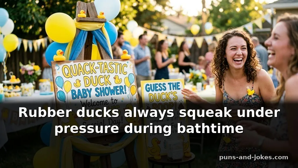 Funny Rubber Duck Jokes for Baby Shower Signs