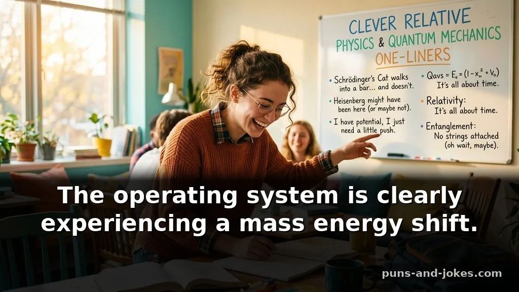 Clever Relative Physics Puns & Quantum Mechanics One-Liners About Technology