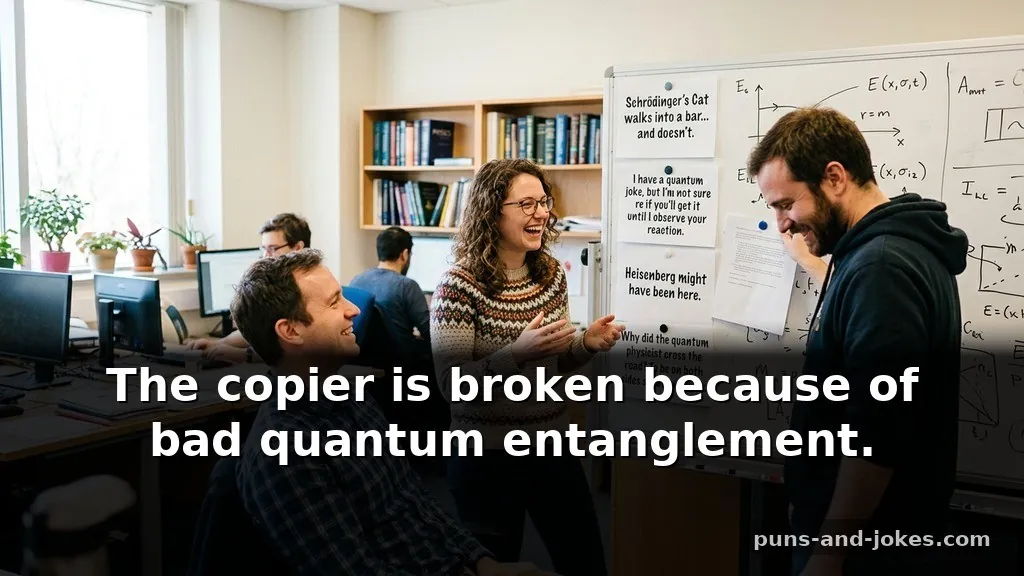 Funny Relative Physics Puns & Quantum Mechanics One-Liners for Office Work