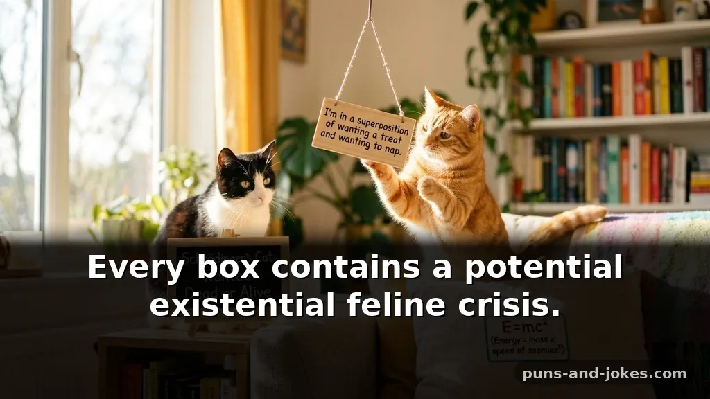 Funny Relative Physics Puns & Quantum Mechanics One-Liners About Cats