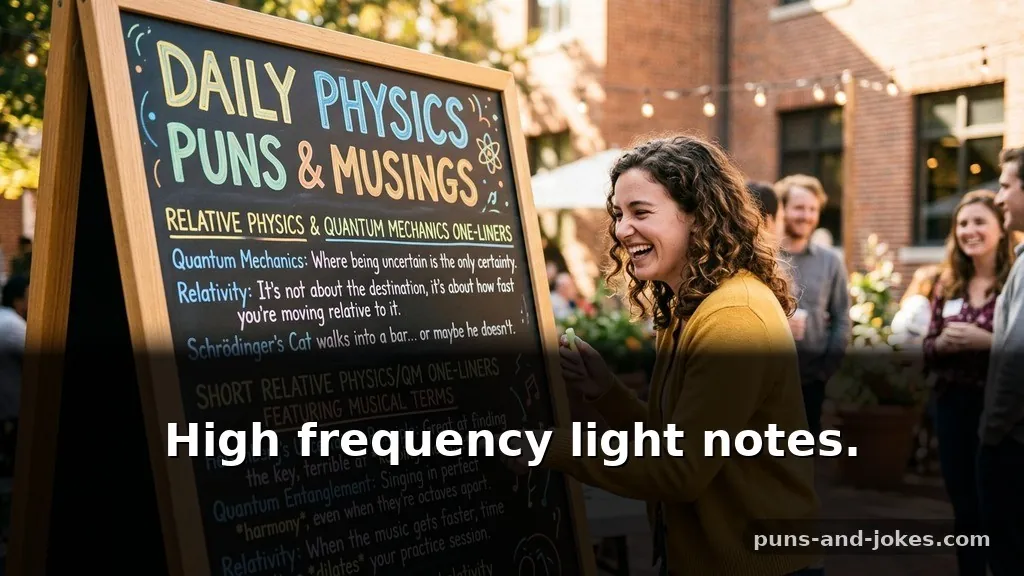 Short Relative Physics Puns & Quantum Mechanics One-Liners Featuring Musical Terms