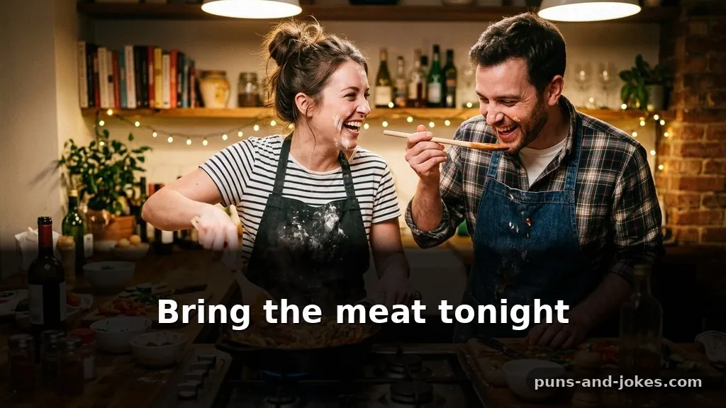 Short Sizzling Dirty Food Puns for Date Night CookingA