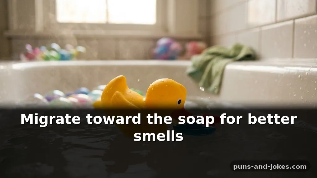 Clever Squeaky Yellow Rubber Duck Puns for Bath Time Captions About Duck Behavior