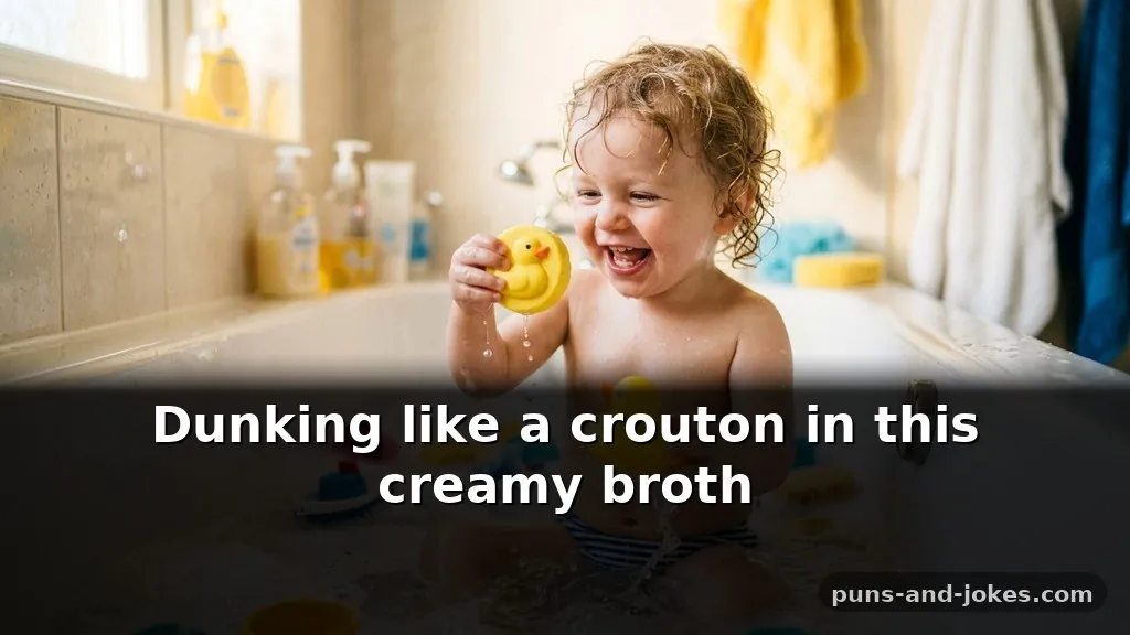 Cute Squeaky Yellow Rubber Duck Puns for Bath Time Captions About Food