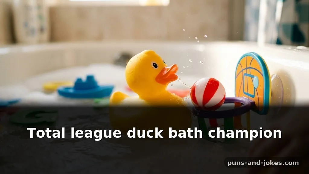 Short Squeaky Yellow Rubber Duck Puns for Bath Time Captions About Sports