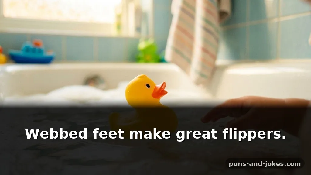 Short Squeaky Yellow Rubber Duck Puns for Bath Time Captions About Anatomy